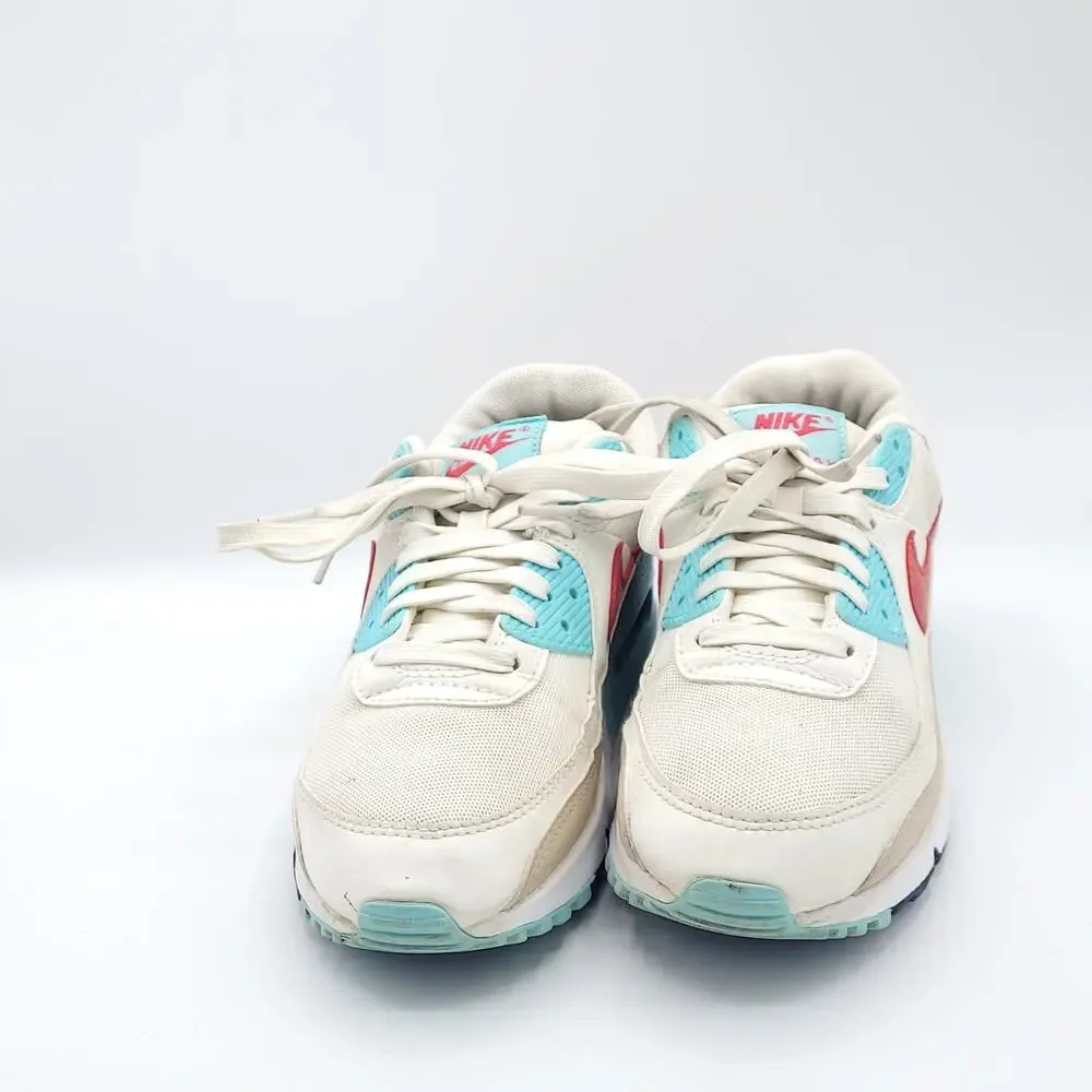 Nike Air Max 90 Sail Gypsy Pink Copa white blue DQ4699-100 women's size 8